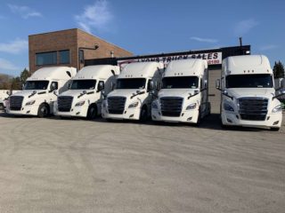 Freightliner Cascadia at Lyons Truck Sales base