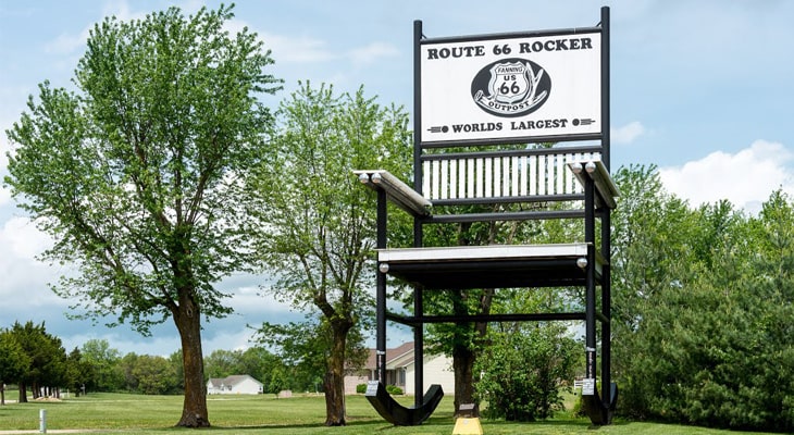 Worlds largest route 66 rocking chair
