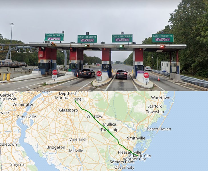 tolls from philadelphia airport to atlantic city