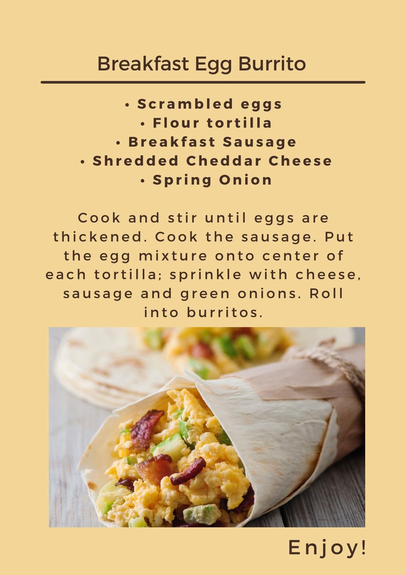 Breakfast Egg Burrito Recipe
