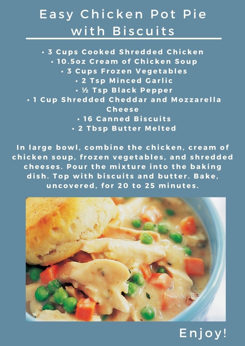 Easy Chicken Pot Pie with Biscuits
