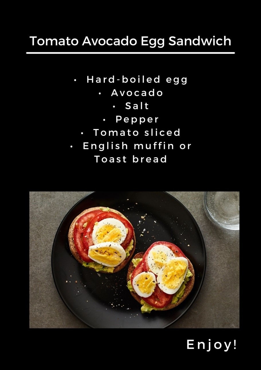 Tomato Avocado Egg Sandwich Recipe