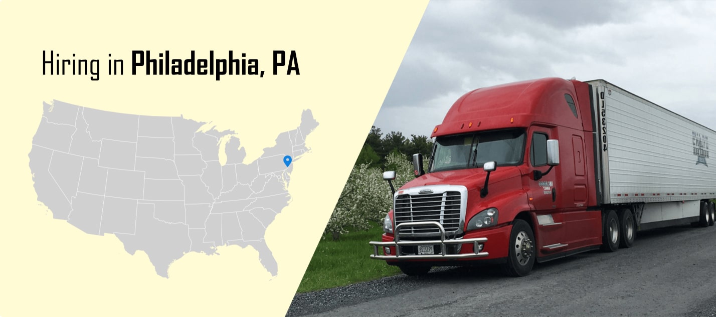 Philadelphia solo CDL-A class driver hiring now