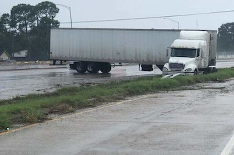 Strong Wind Jackknife Truck Accident