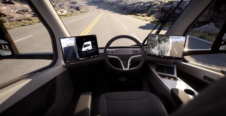 Tesla semi truck interior